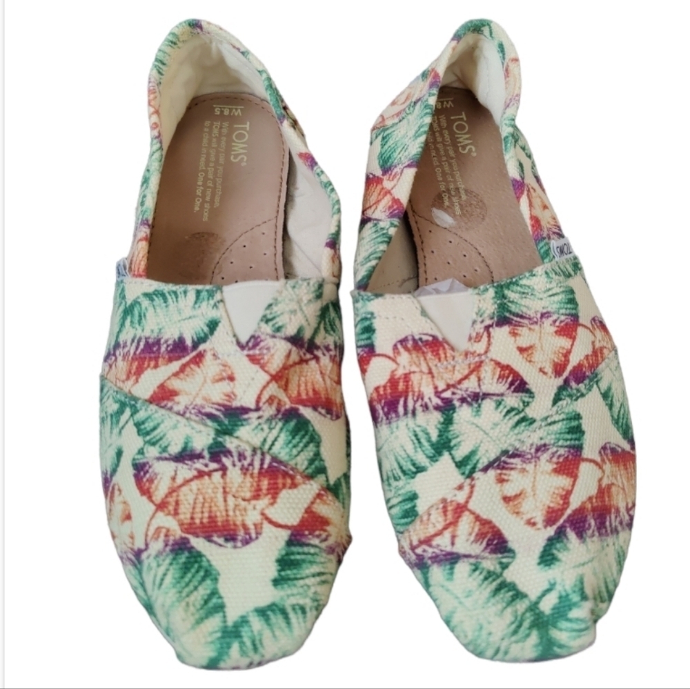 Tom's palm tree shoes